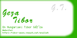 geza tibor business card